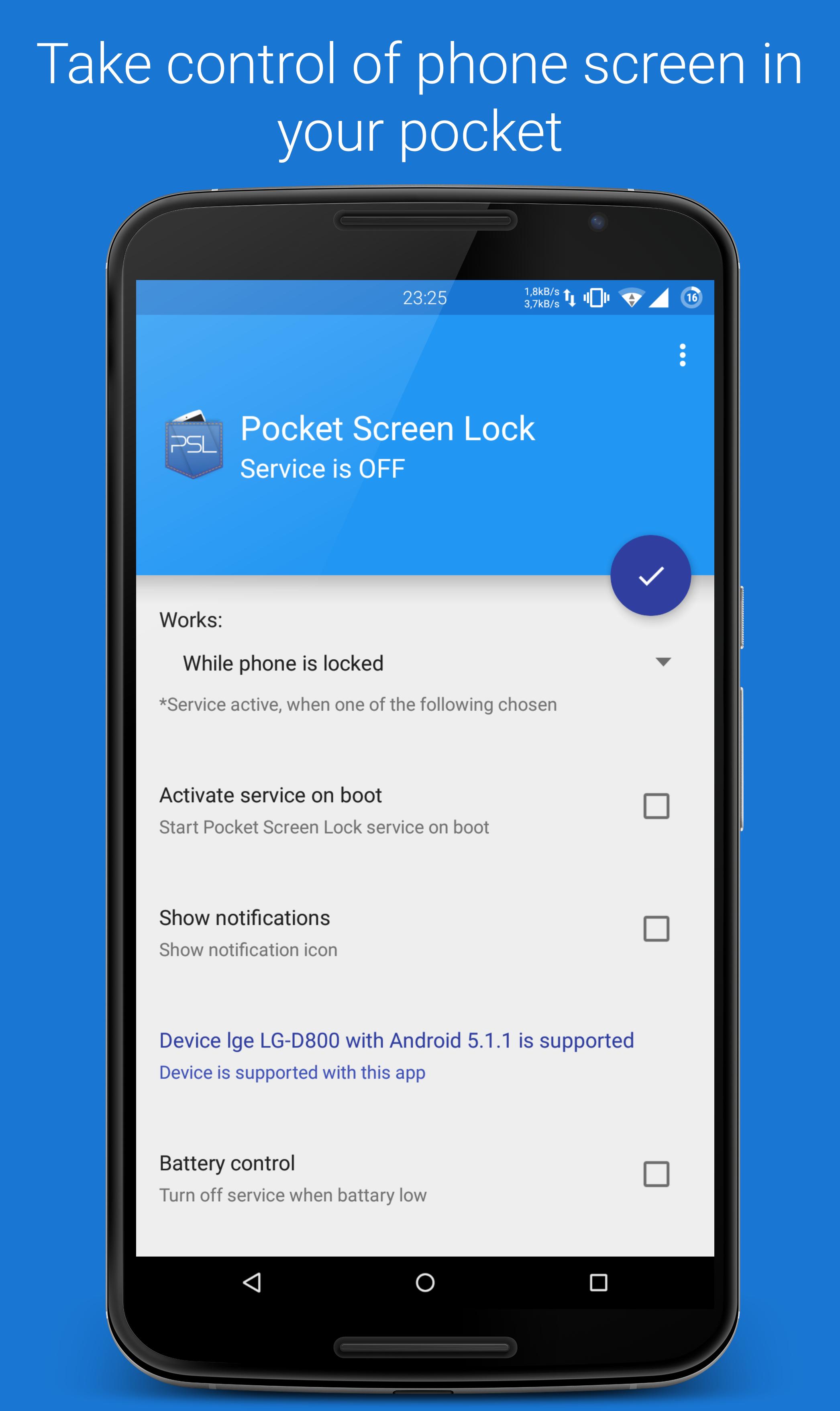 Pocket Screen Lock
