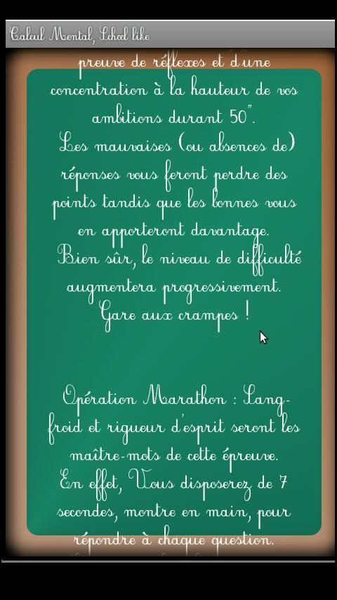 Calcul Mental