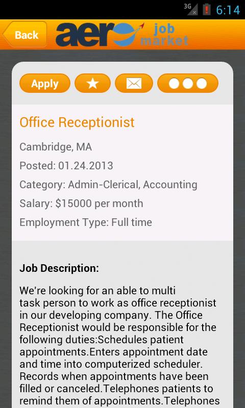Aero Job Market App