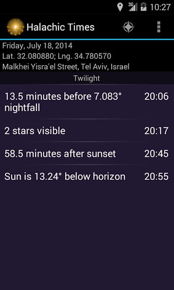 Halachic Times