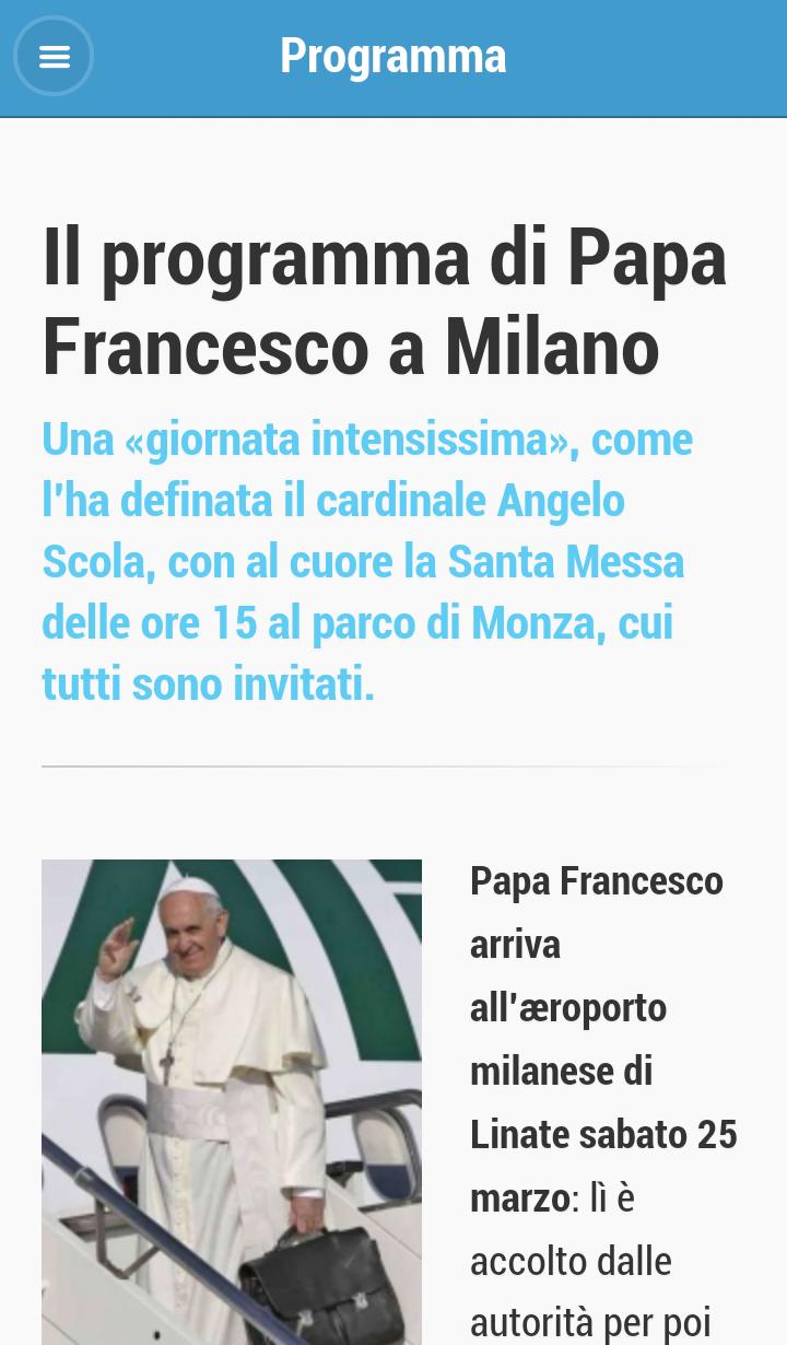Papa a Milano 2017
