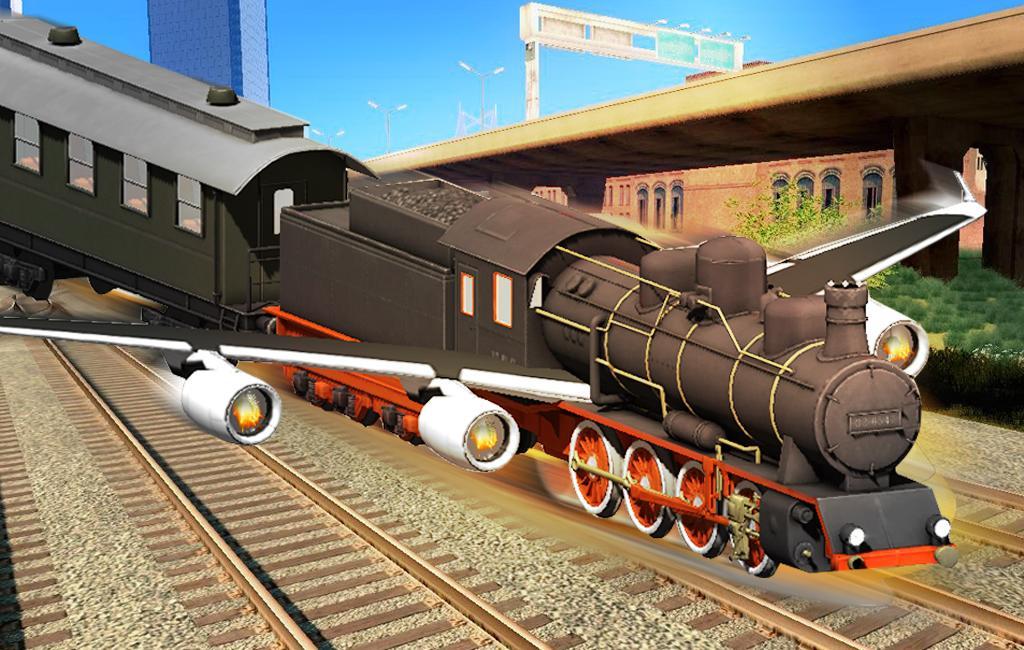 Flying Train In Sky