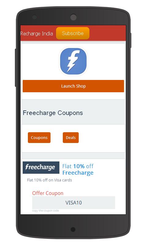Recharge India Coupons