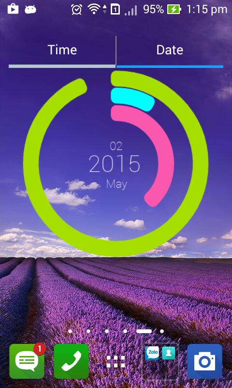 Polar Clock Screen
