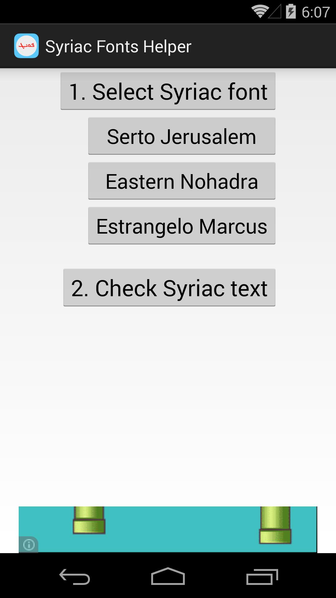 Syriac fonts helper