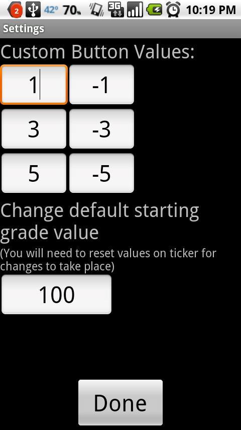 Grade Ticker