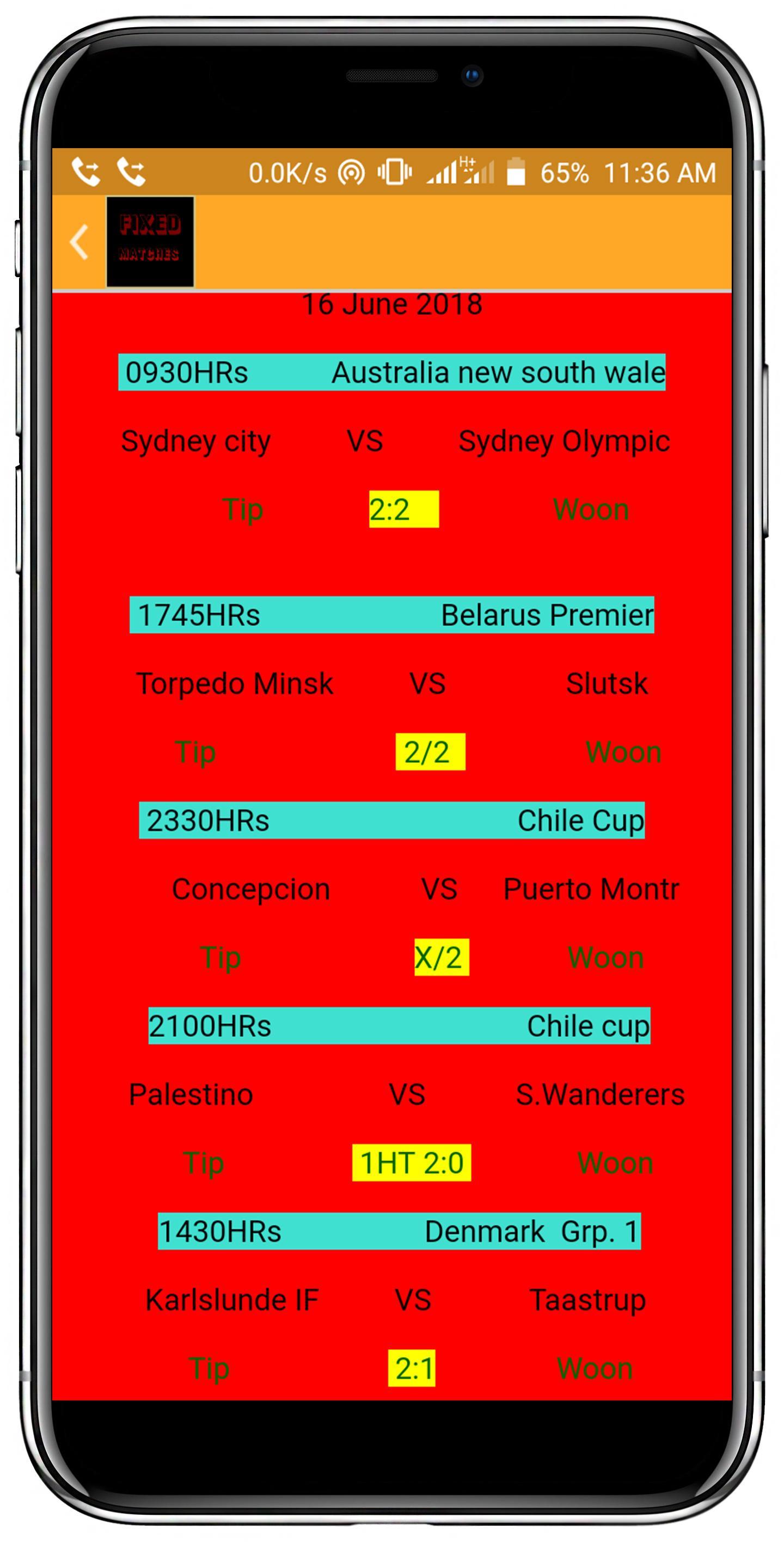 101% Fixed Matches