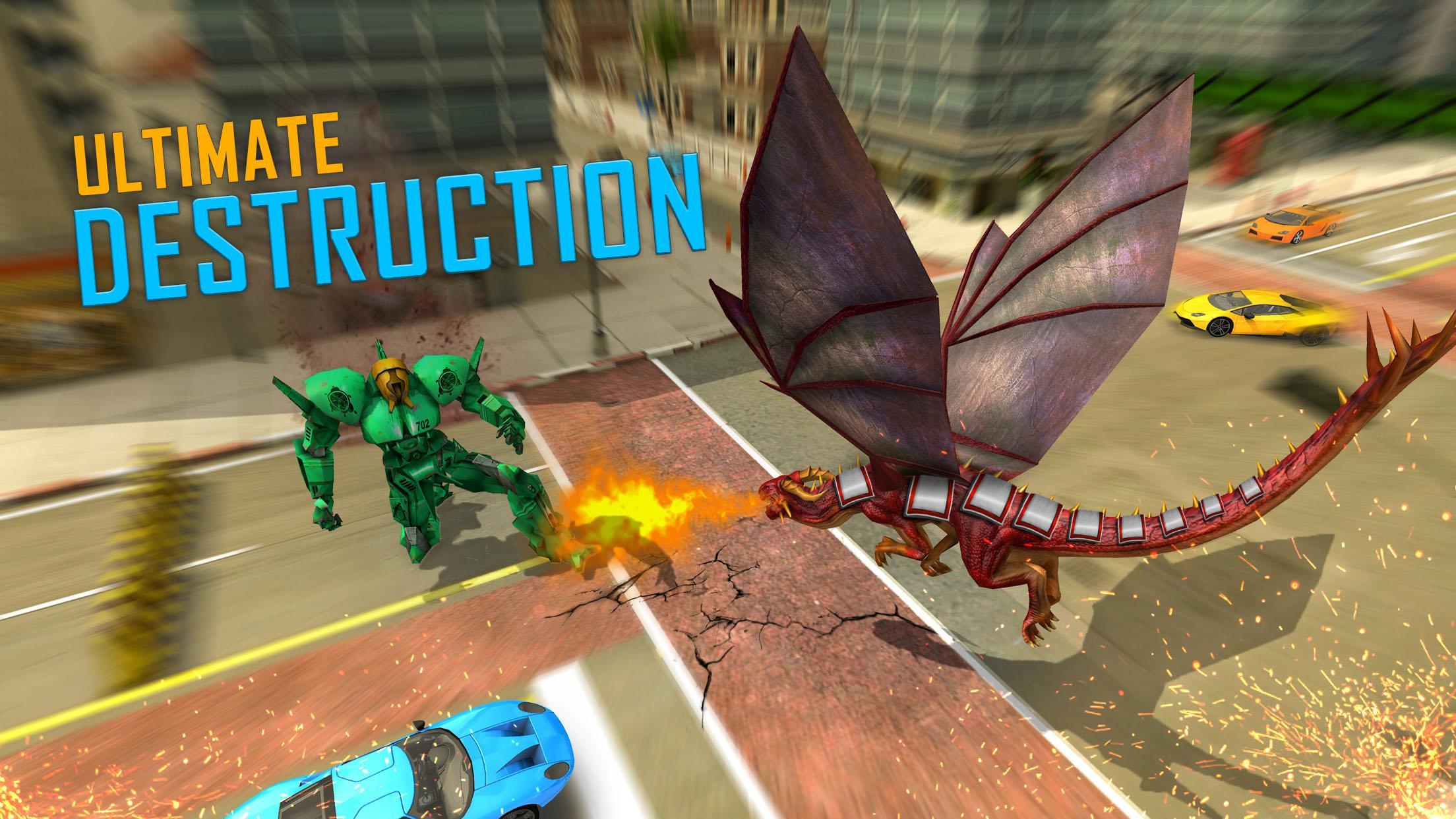 Multi Transforming Flying Dragon Robot Shooting