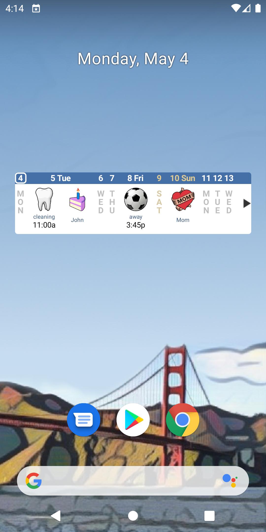 Blik Calendar Widget