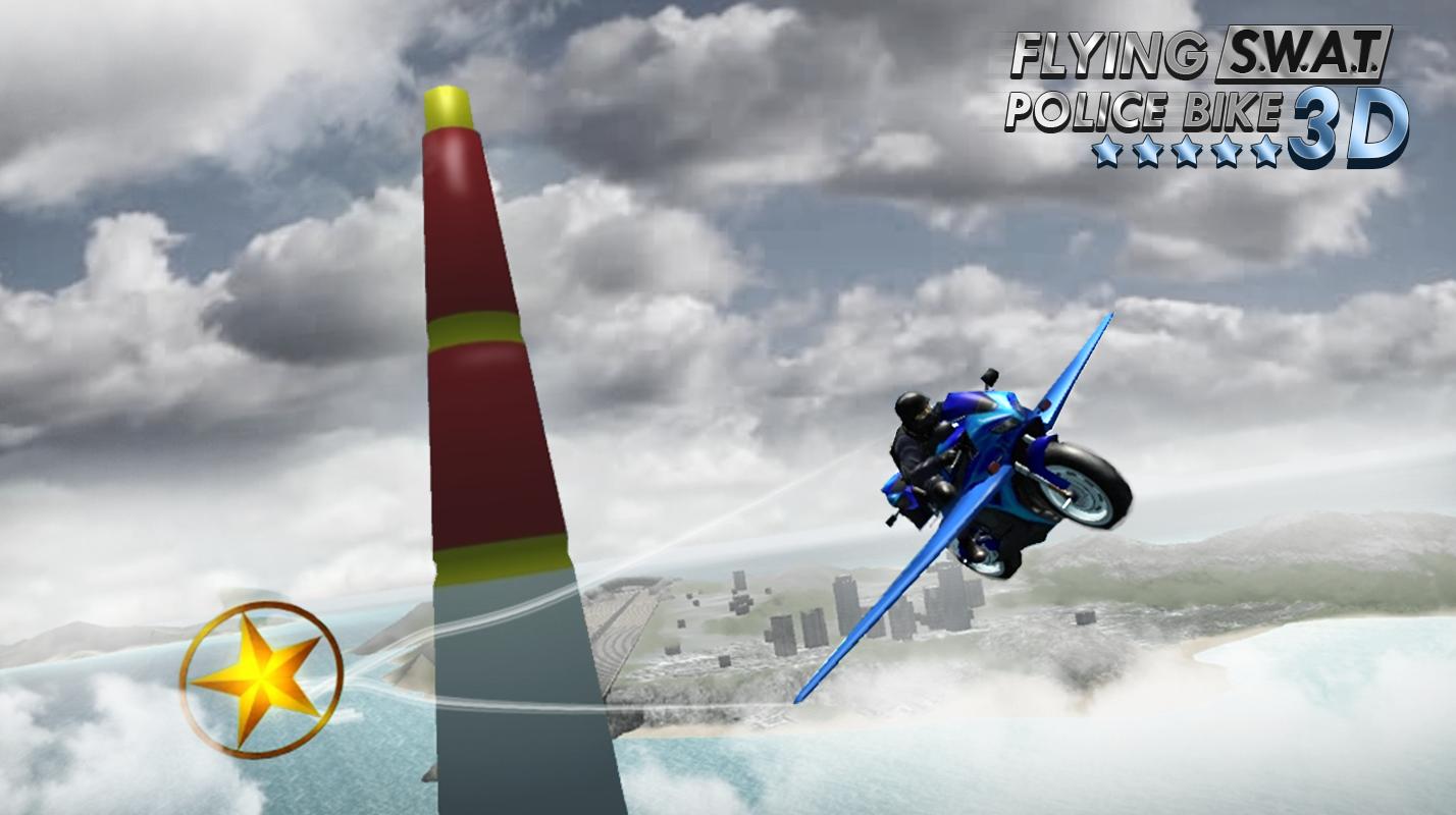 Flying SWAT Police Bike 3D