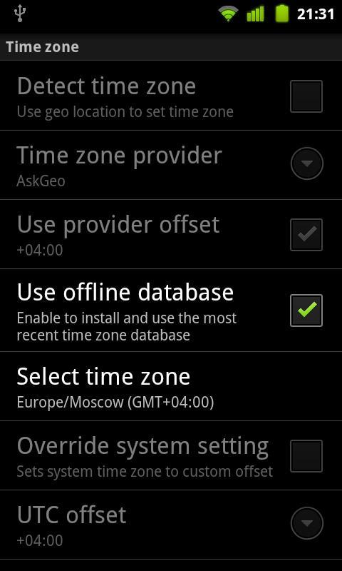 TimeZoneDB for ClockSync