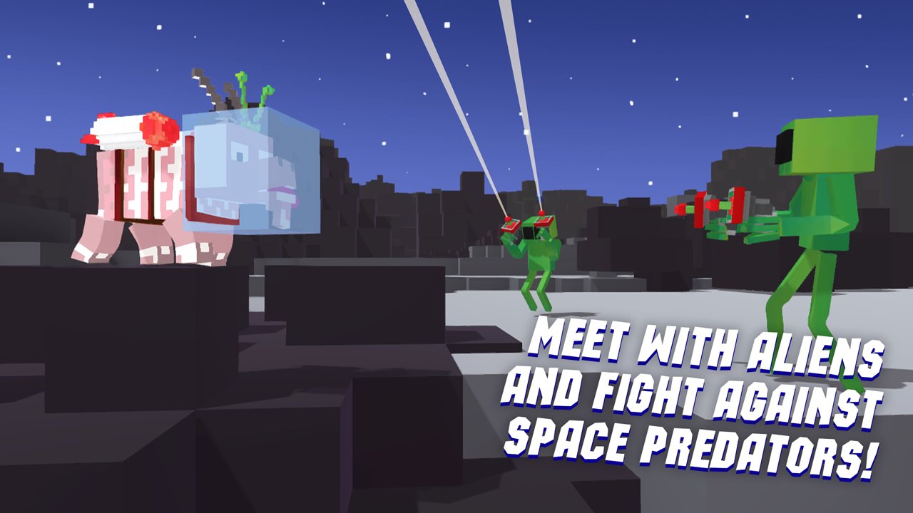 Cube Space Goat Simulator 3D