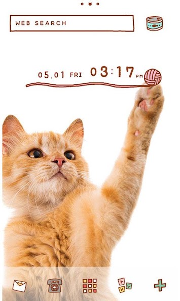 Cute wallpaper-Playful Cat-