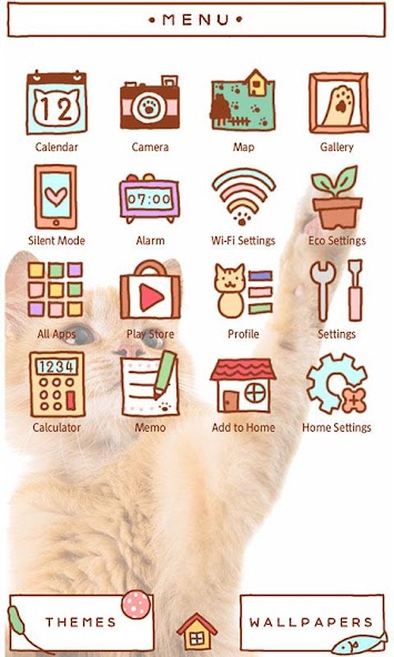 Cute wallpaper-Playful Cat-